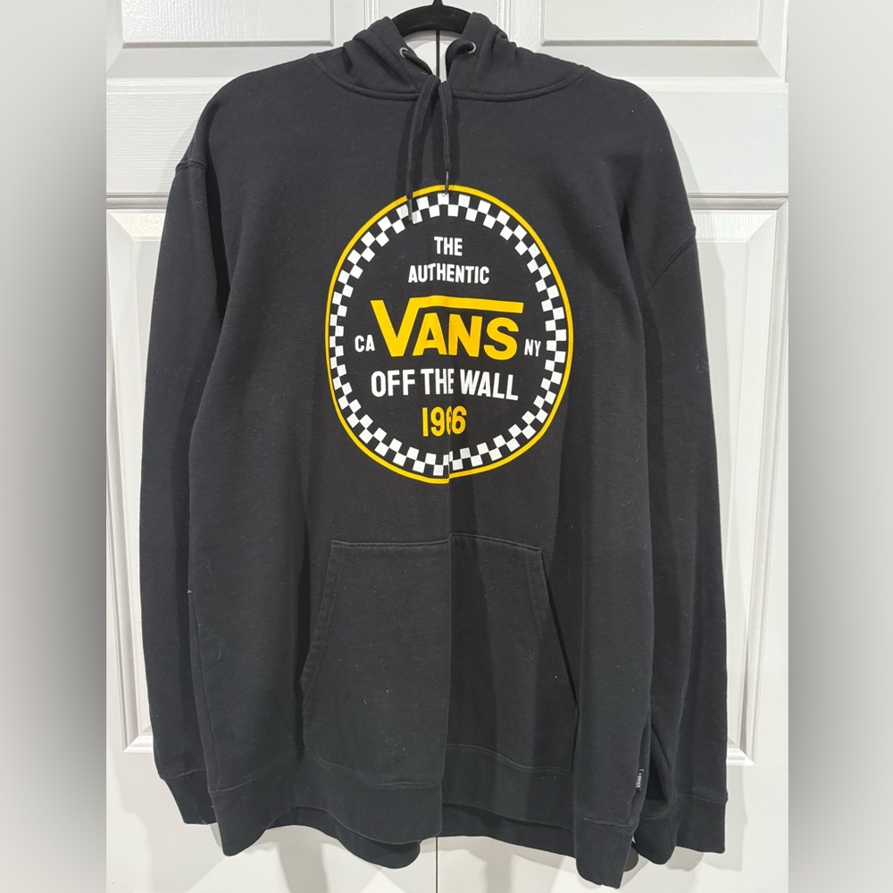 Vans Black Hoodie with Yellow Logo